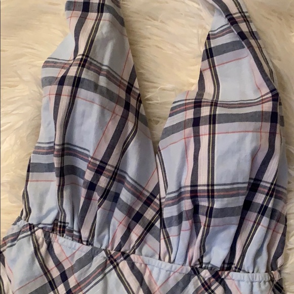 NWOT Plaid Halter Dress - Picture 2 of 8
